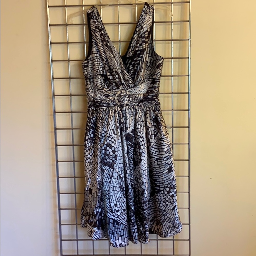 White House Black Market Mosaic Print Dress